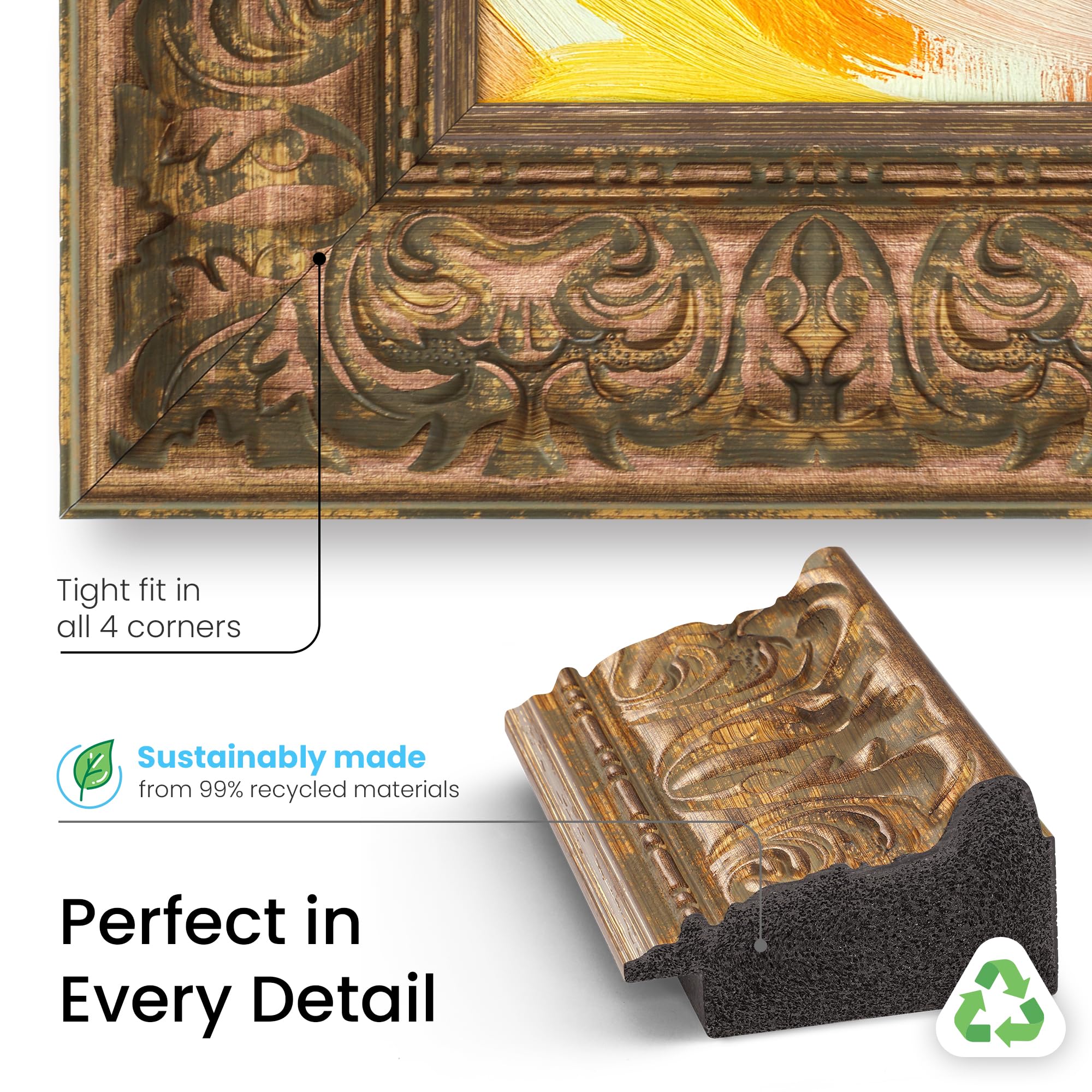 Frame My TV Deco TV Frames -Tuscan Copper Compatible ONLY with